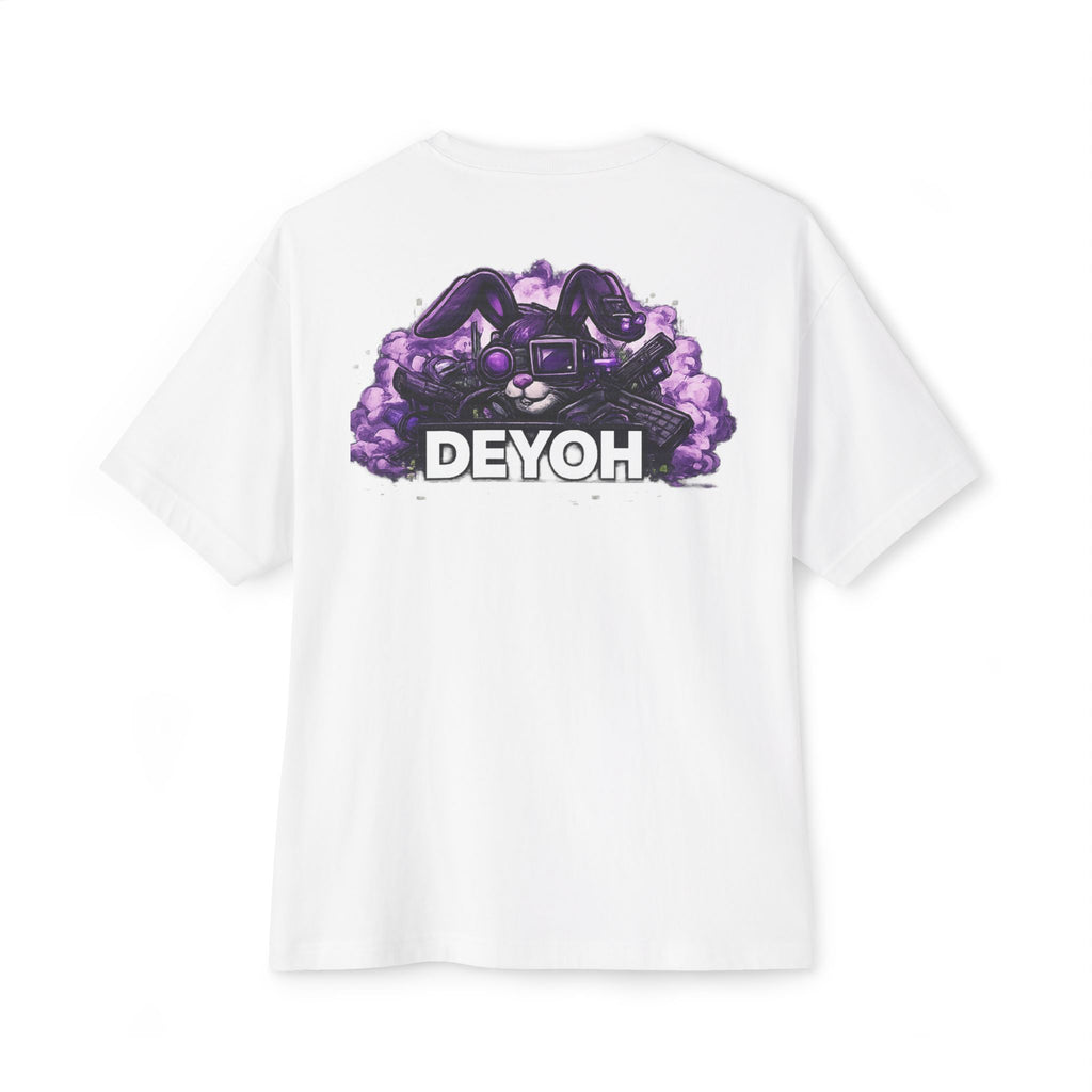 Cyberpunk Bunny Vaporwave Tee | Purple Robot Rabbit Illustration