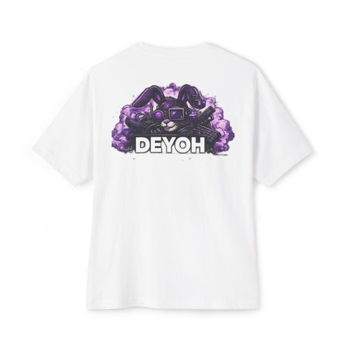 Cyberpunk Bunny Vaporwave Tee | Purple Robot Rabbit Illustration