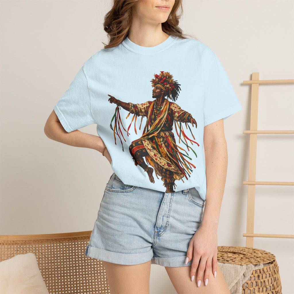 Dancer Graphic T-Shirt — "Deyoh Heritage" Garinagu Cultural Tee