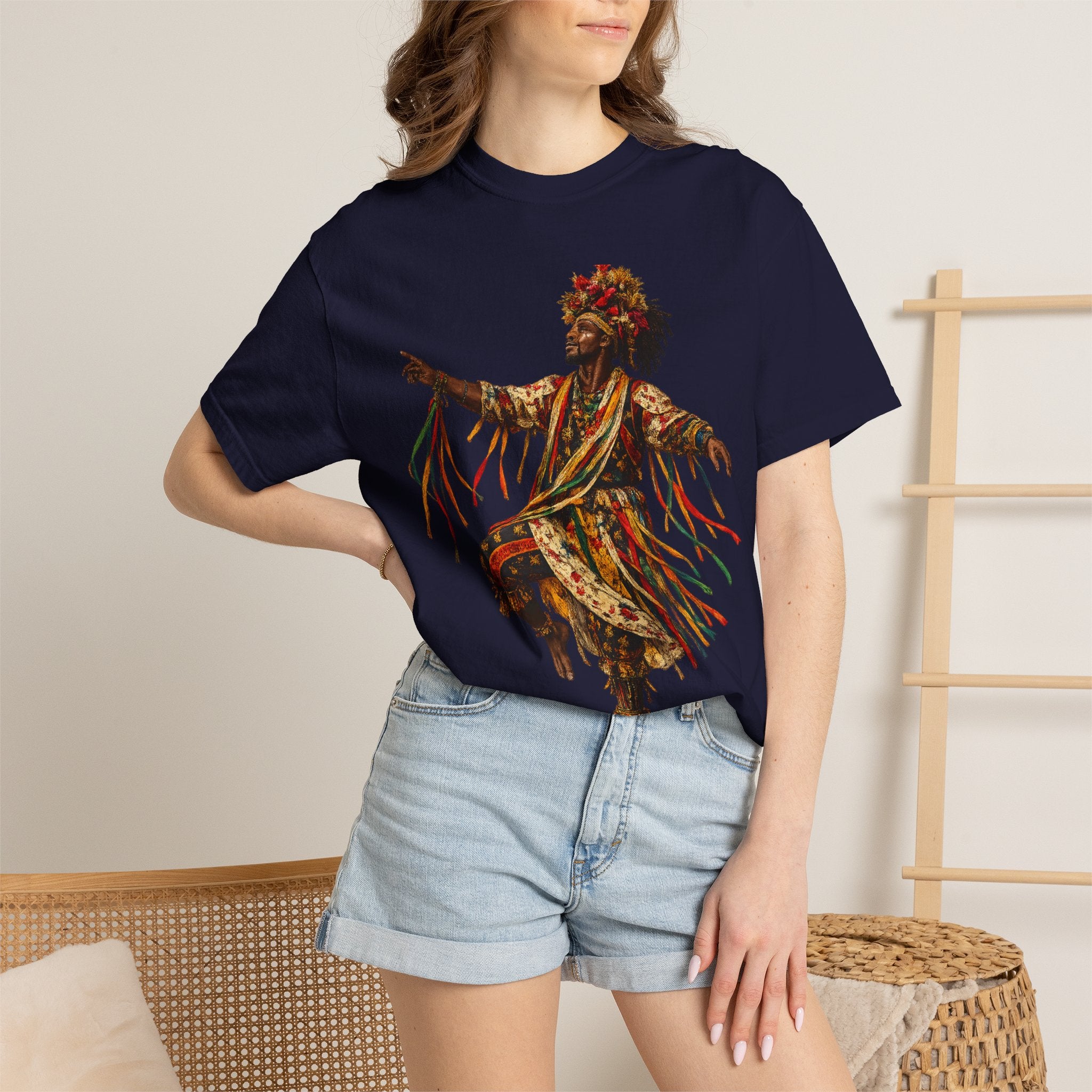 Dancer Graphic T-Shirt — "Deyoh Heritage" Garinagu Cultural Tee
