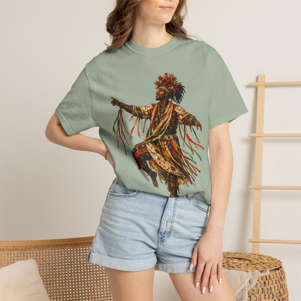 Dancer Graphic T-Shirt — "Deyoh Heritage" Garinagu Cultural Tee