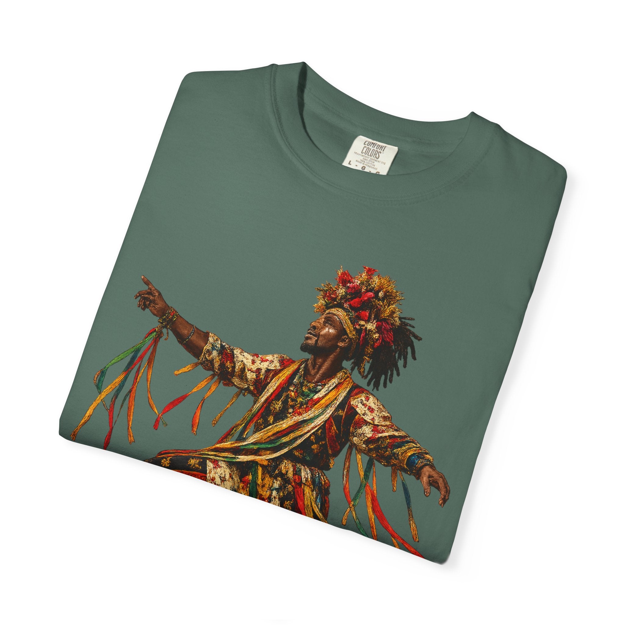 Dancer Graphic T-Shirt — "Deyoh Heritage" Garinagu Cultural Tee