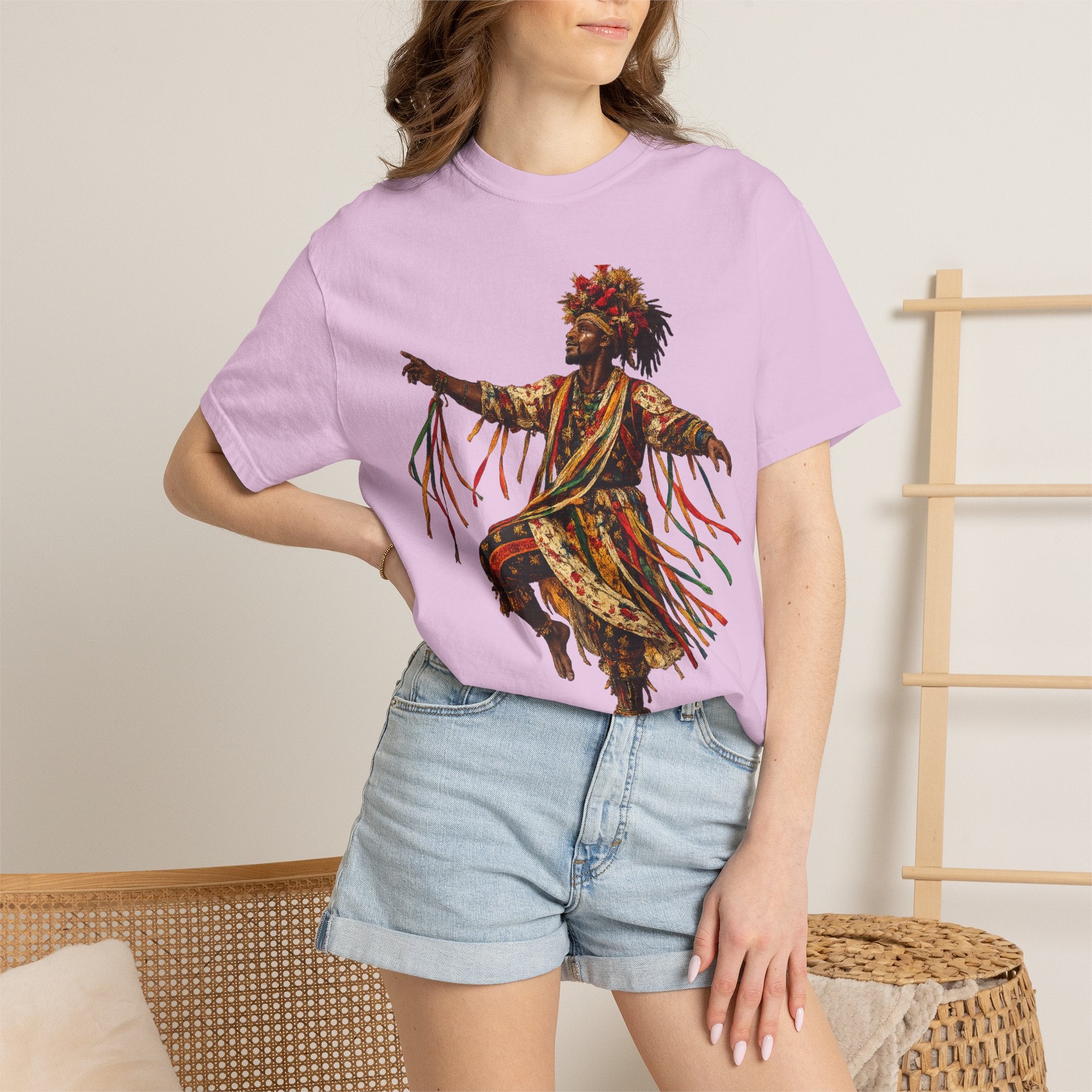 Dancer Graphic T-Shirt — "Deyoh Heritage" Garinagu Cultural Tee