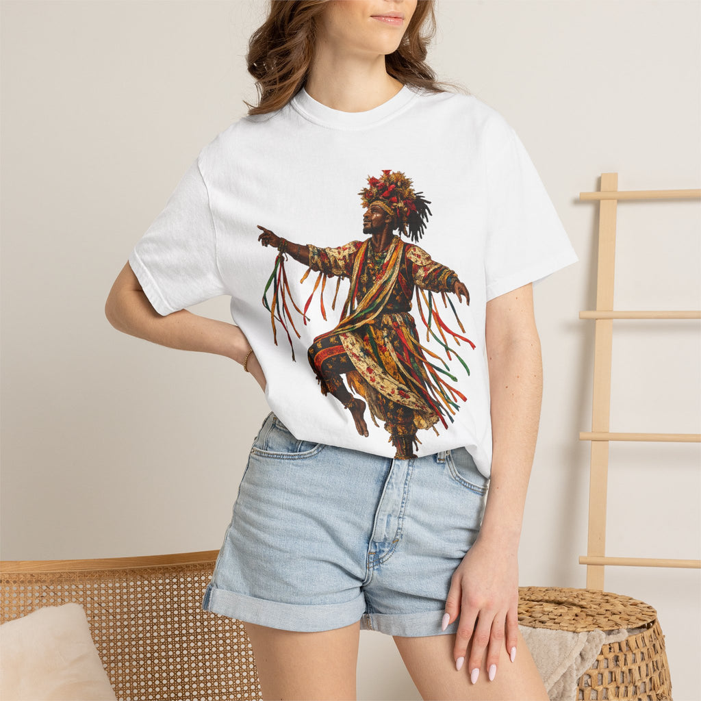 Dancer Graphic T-Shirt — "Deyoh Heritage" Garinagu Cultural Tee
