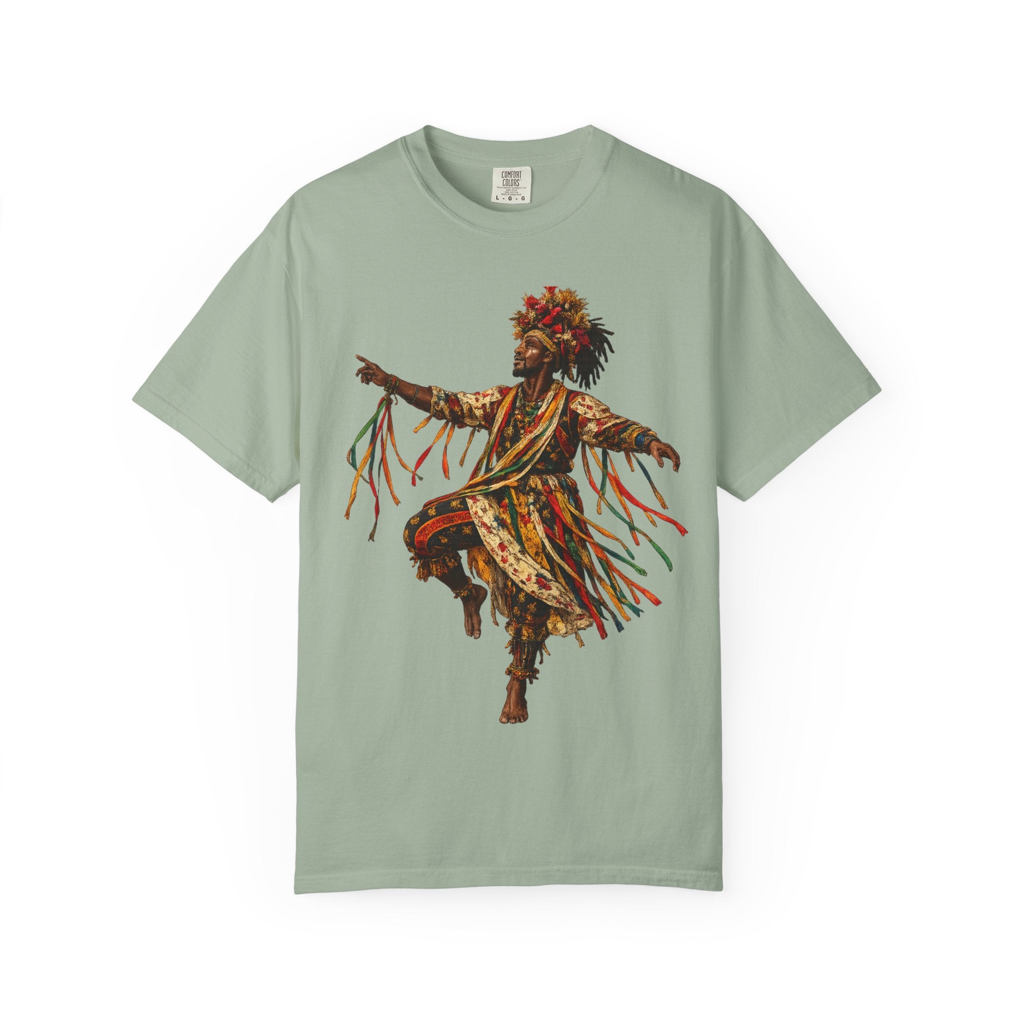 Dancer Graphic T-Shirt — "Deyoh Heritage" Garinagu Cultural Tee