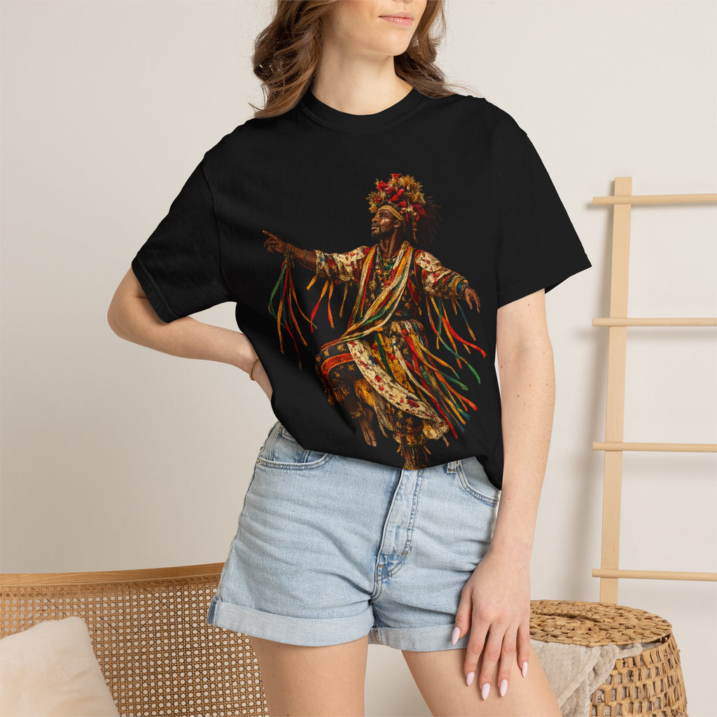 Dancer Graphic T-Shirt — "Deyoh Heritage" Garinagu Cultural Tee