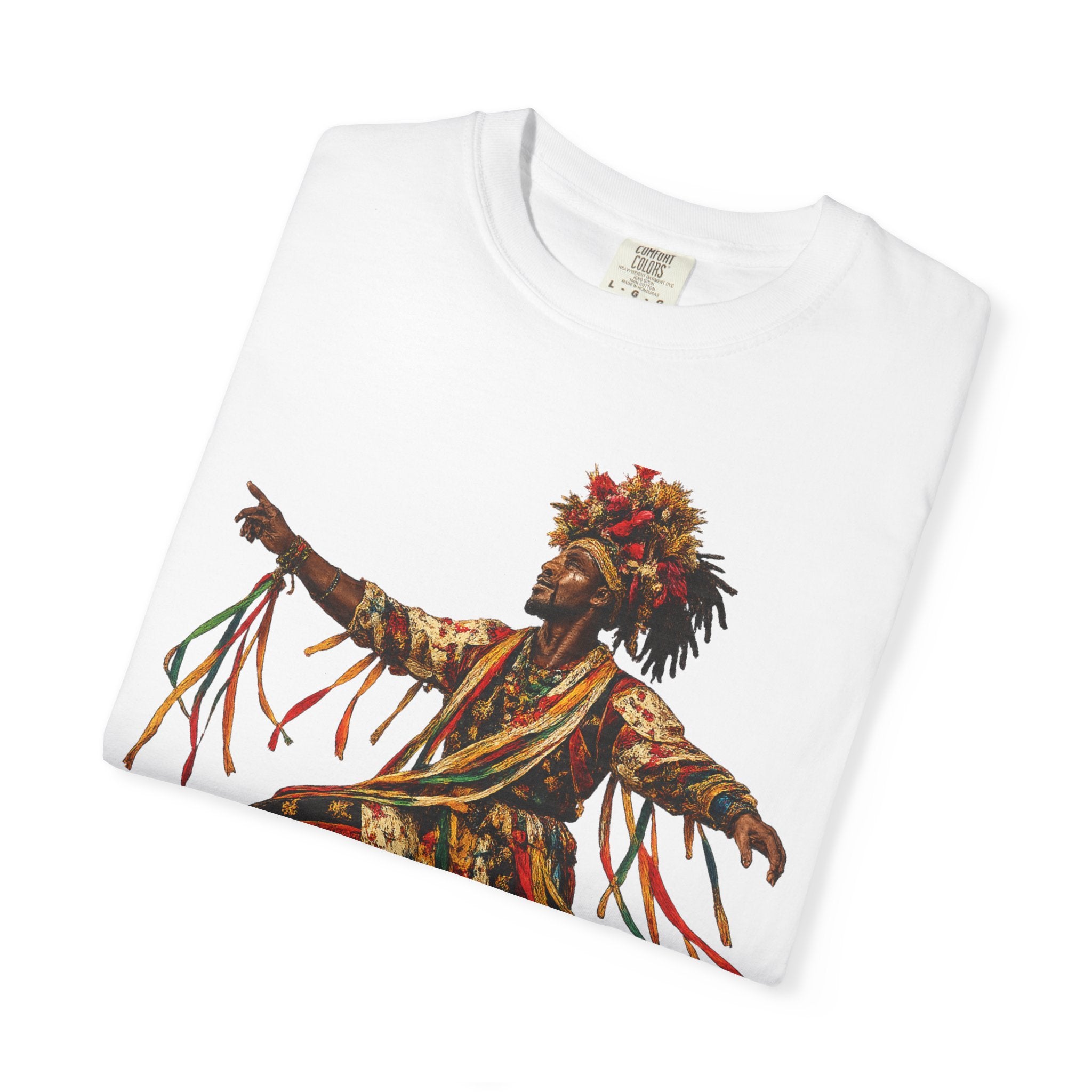 Dancer Graphic T-Shirt — "Deyoh Heritage" Garinagu Cultural Tee