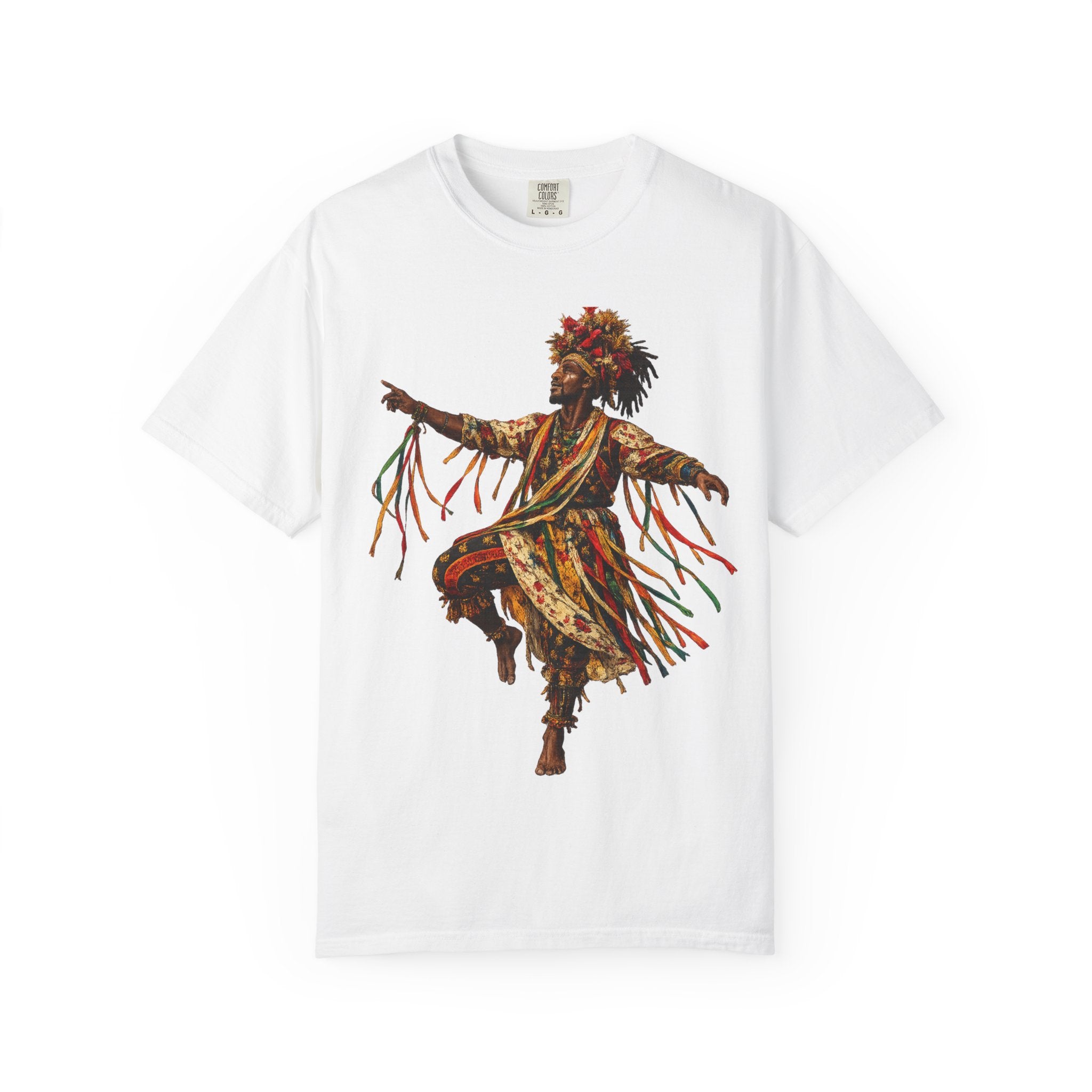 Dancer Graphic T-Shirt — "Deyoh Heritage" Garinagu Cultural Tee