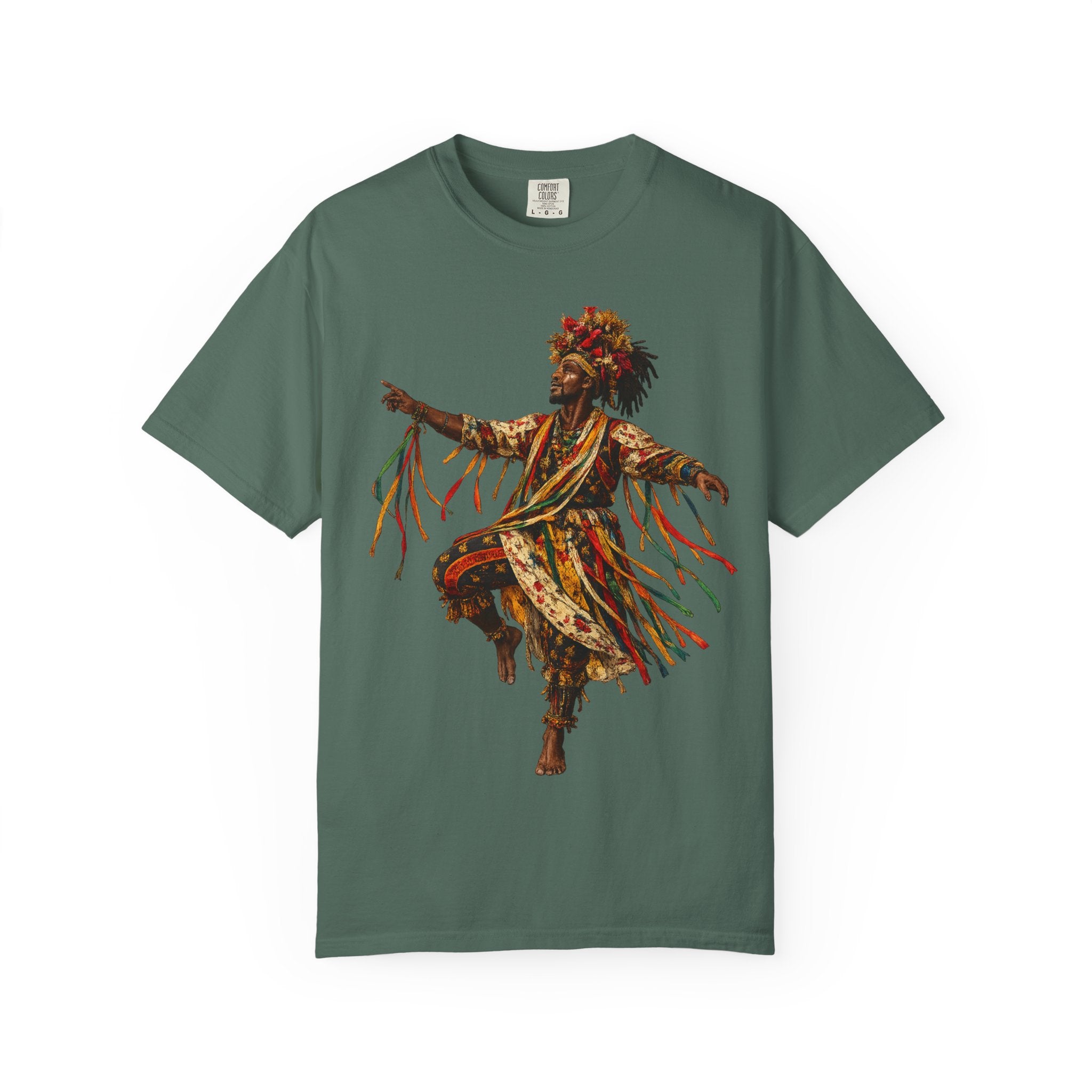 Dancer Graphic T-Shirt — "Deyoh Heritage" Garinagu Cultural Tee