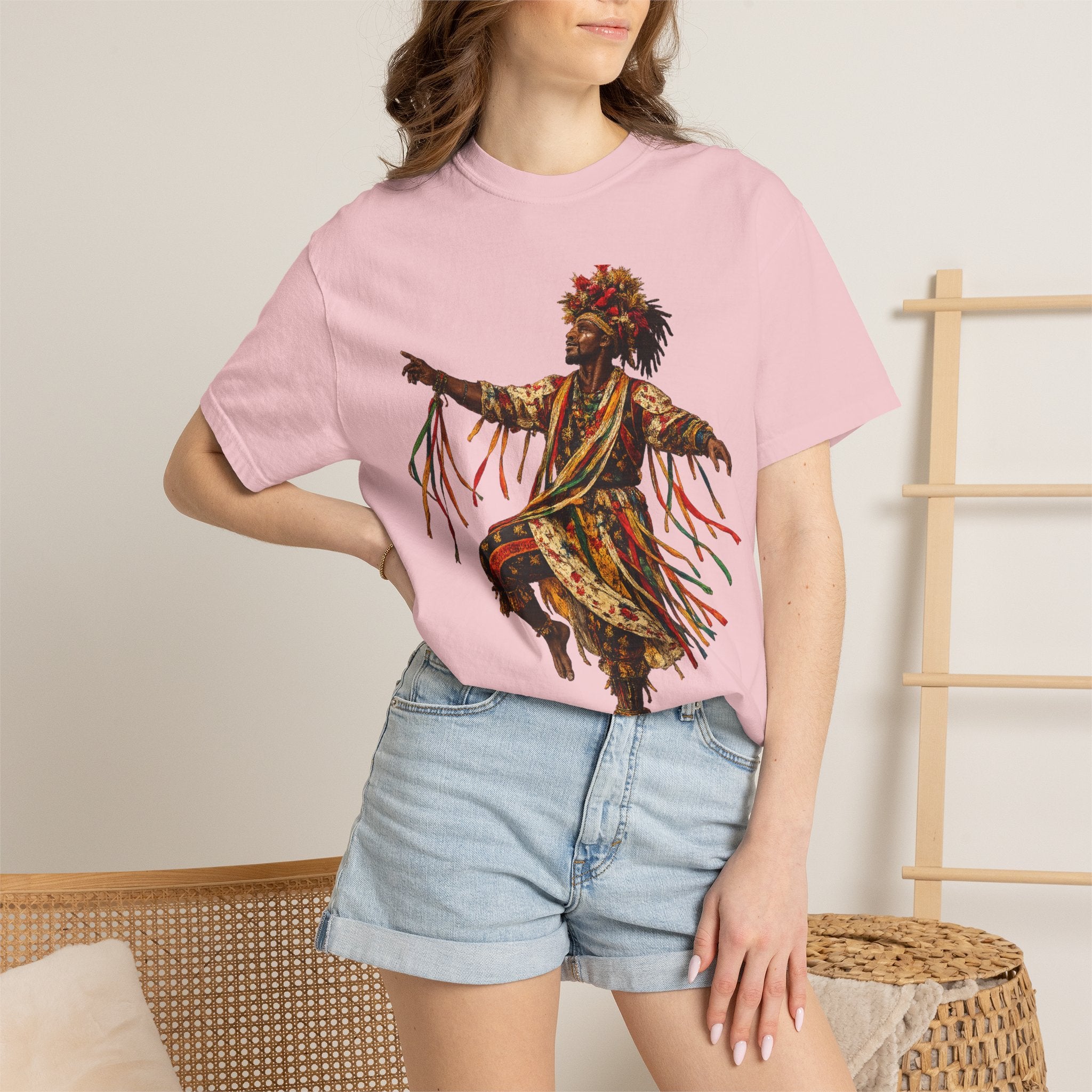 Dancer Graphic T-Shirt — "Deyoh Heritage" Garinagu Cultural Tee