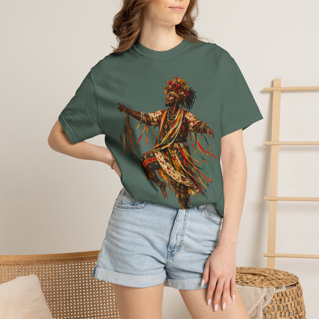 Dancer Graphic T-Shirt — "Deyoh Heritage" Garinagu Cultural Tee